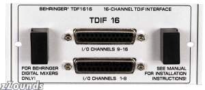 Behringer TDF1616 16-Channel TDIF Interface for DDX3216
