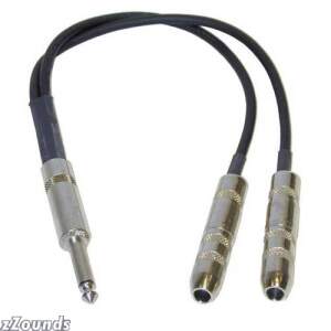 CBI Male 1/4-inch To Dual Female 1/4-inch Adapter Cable (12 inch) best buy