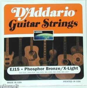 DAddario EJ15 Phosphor Bronze Acoustic Guitar Strings (Extra Light, 3 Pack) best buy