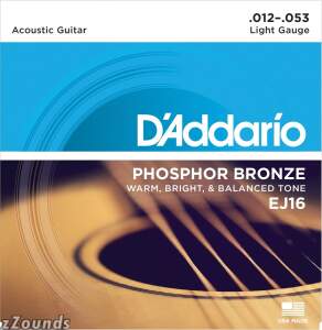 DAddario EJ16 Phosphor Bronze Acoustic Guitar Strings (Light) reviews