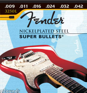 Fender Roundwound Super Bullets Strings for Electric Guitar - L (9-42)