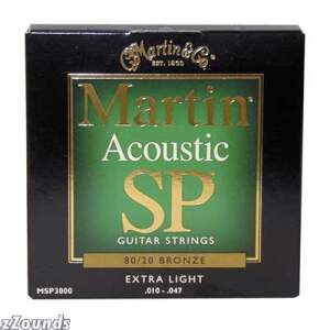 Martin MSP3000 Studio Performance-Series Guitar Strings - Extra Light Gauge (80/20) reviews