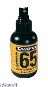 Dunlop Formula Number 65 Pump Polish and Cleaner (4 oz., with 100% Cotton Cloth)