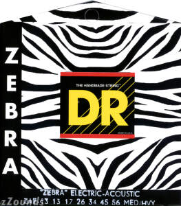 DR Strings ZAE12 Zebra Acoustic-Electric Guitar Strings