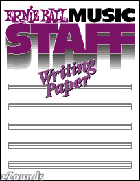 Ernie Ball Music Staff Writing Paper Book