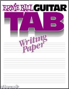 Ernie Ball Guitar Tab Writing Paper Book