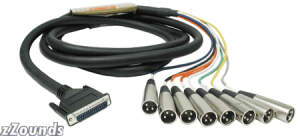 Hosa DTM800 Multi-Track Snake Cable (25 Pin D-Sub To 8 XLR Male)