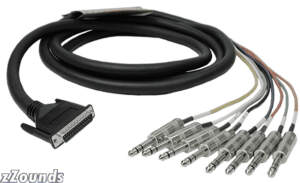 Hosa Digital Multi-Track Snake Cable (8 Stereo 1/4 inch Metal to 25 Pin D-Sub)