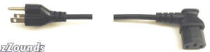 Hosa 3-Prong Right Angle Power Cable
