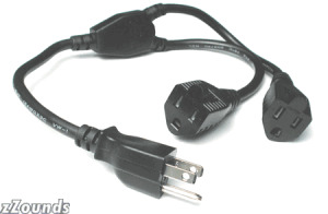 Hosa YAC407 Grounded Power Y-Cable