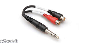 Hosa Y Cable - 6 inch (Stereo 1/4 inch Phone Male to 2 RCA Female) (Model YPR102) reviews