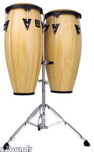 Latin Percussion LPA646 Aspire Conga Set with Double Stand