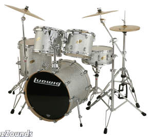 Ludwig LC445GL Accent 5-Piece CS Custom Elite Fusion Plus Glitter Drum Kit