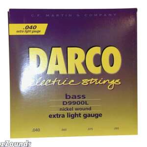 Martin D9900L Darco Electric Bass Guitar Strings (Extra Light, Long Scale, Round Wound)