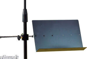 QuikLok MS303 Chrome Clamp-On Sheet Music Holder for Microphone Stand - Small