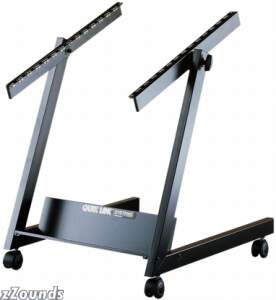 QuikLok RS958 14-Space Tilt-Adjustable Rack Stand with Locking Casters