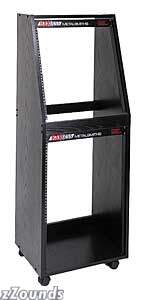 RaXXess 12-Space Over 16-Space Economy Rack (Black Oak)