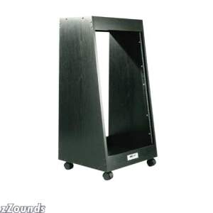 RaXXess 18 Space Slant Economy Rack Black Oak