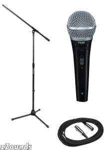 Shure PG58BTS Microphone Package with Mic Stand and Cable