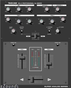 Tascam XS4 2 Channel Scratch DJ Mixer
