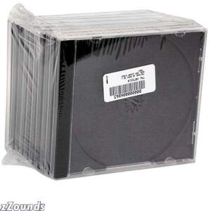 Truetone 10 Pack CD Jewel Box Clear with Black Tray
