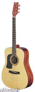 Washburn D10SLH Left-Handed Dreadnought Acoustic Guitar