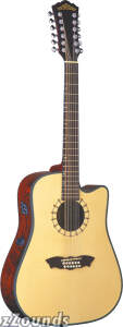 Washburn D46SCE12 12-String Southwest Cutaway Acoustic-Electric Guitar