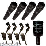 Audix DR456 Drum Microphone Combo Pack (4xi5, 1xD6, 4xDVice)