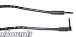 CBI Braided Instrument Cable with Right Angle Plug (Black) coupon