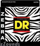 DR Strings ZAE11 Zebra Acoustic-Electric Guitar Strings (Medium-Lite, 11-50)