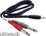 Hosa 1/8 in. Stereo to Dual 1/4 in. Mono Cable