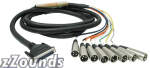 Hosa DTM800 Multi-Track Snake Cable (25 Pin D-Sub To 8 XLR Male)
