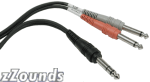 Hosa Insert Cable (Stereo 1/4 inch Phone to Two 1/4 inch Phone)