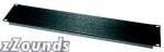 Middle Atlantic 2 Space (3 1/2 in.) Flanged Aluminum Blank Panel, Black Brushed Finish