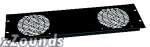 Middle Atlantic Fan Panel For 2 Fans, Black Brushed Finish, 3 Space
