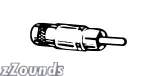 Neutrik NYS352 RCA Male Shielded Barrel Connector