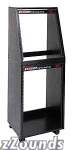 RaXXess 12-Space Over 16-Space Economy Rack (Black Oak)