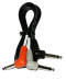 Hosa Right Angle Insert Cable (Stereo 1/4 inch Phone to Two 1/4 inch Phone)