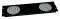Middle Atlantic Fan Panel For 2 Fans, Black Brushed Finish, 3 Space
